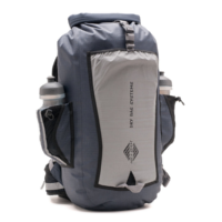 aquaquest waterproof backpack in charcoal gray with high viz