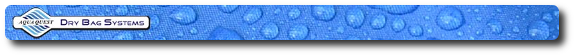 mouse click or touch to go to the aquaquest australia website aquaquest logo on waterproof textile background